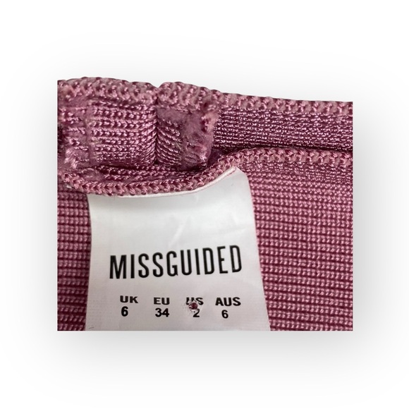 Missguided ꧁ Crochet Cut Out Knit Fringe 2 Piece Bikini Set ꧂ Pastel Purple ꧁ 2 - Picture 14 of 16